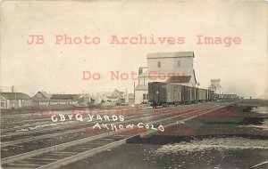 CO, Akron, Colorado, RPPC, Chicago Burlington & Quincy Railroad Train Yards