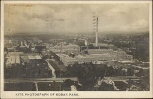 Rochester NY Kite Photo of Kodak Park c1910 Real Photo Postcard dcn