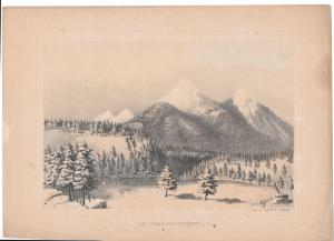 San Francisco Mountain USPRR Survey 35th Parallel 1855 Sarony Co Lithograph