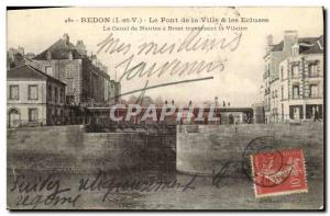 Old Postcard Redon Point City's Locks