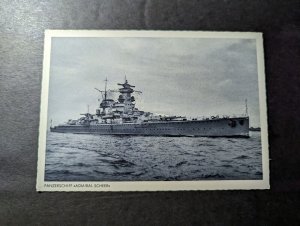 Mint Germany Military Ship RPPC Postcard Ironclad Admiral Scheer