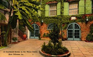 LA - New Orleans. A Courtyard in Vieux Carre