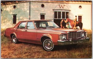 1977 Granada 4-Door Sedan, American Automobile, Woodgrain Accents, Postcard