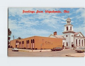 Postcard Saint Paul United Church Of Christ, Greetings from Wapakoneta, Ohio