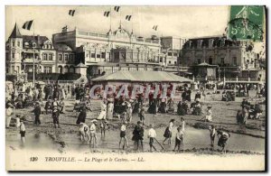 Old Postcard Trouville The Beach and the Casino