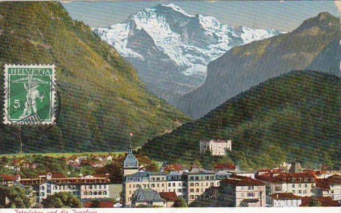 Switzerland Interlaken und die Jungfrau 1912