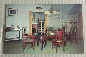 VINTAGE UNUSED POSTCARD DINING ROOM OF EDISON'S PREFAB. HOME FORT MYERS FLA