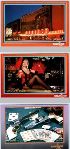 3 Postcards RENO, Nevada NV ~Casino HAROLD'S CLUB Sexy Girl & Pistols Poker 4x6