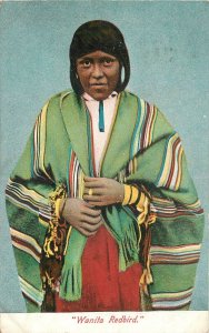 Postcard C-1910 Indian Woman Native American Wanita Redbird 23-12910