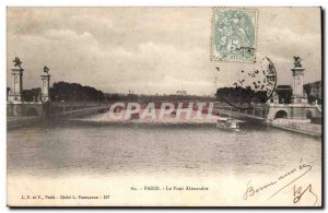 Paris - Le Pont A lexandre - Old Postcard