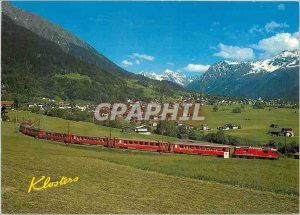 Modern Postcard Klosters Platz und mit und Canardhorn Vereina Weisshorn