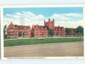 Linen BUILDINGS AT JAMES MILLIKIN UNIVERSITY Decatur Illinois IL L8067