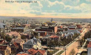 Panorama Huntington Indiana 1912 postcard