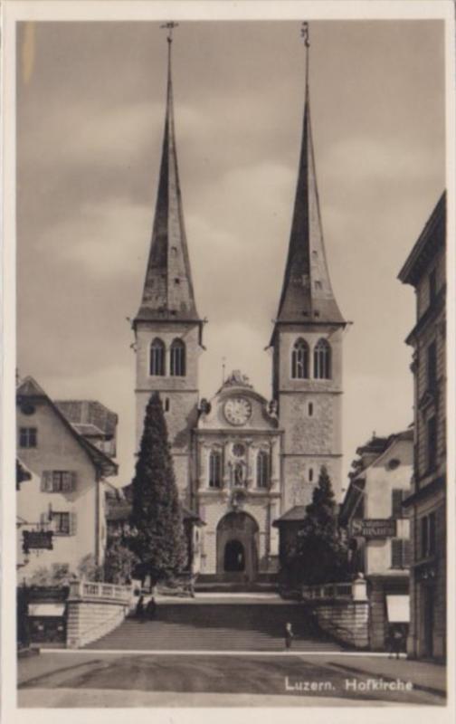 Switzerland Luzern Hofkirche Real Photo