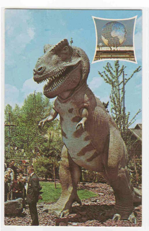 Tyrannosaurus Rex Dinosaur New York Worlds Fair postcard