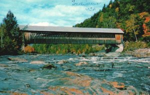 USA Indiana Covered Bridge Chrome Postcard B92