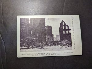 Mint USA RPPC Postcard San Francisco Montgomery Street After 1906 Earthquake