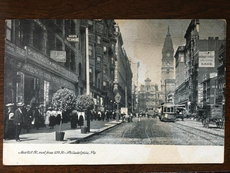 Market St. West of 10th St., Philadelphia, PA Wolworths, Horse drawn Carts D21