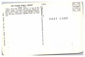 Postcard LIBRARY SCENE Toledo Ohio OH AU3022