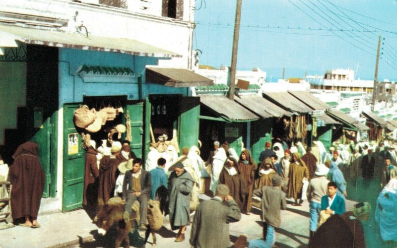 Morocco Tanger Entrance to the Large Market Zoco Tangier Vintage RPPC 07.32