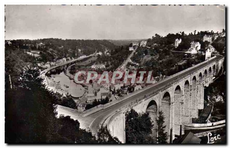 Old Postcard Dinan Emerald Coast Viaduct and general view of the Coulee Rance