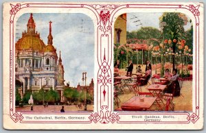 Berlin Germany 1909 Postcard The Cathedral and Tivoli Gardens