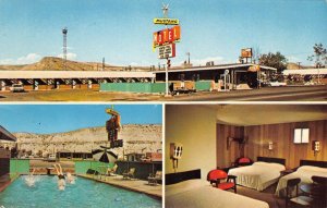 MUSTANG INN & MOTEL Vintage GREEN RIVER, WYOMING 1972 Roadside Lincoln Highway