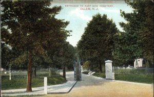 Salem New Jersey NJ East New Cemetery 1900s-10s Postcard