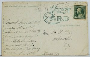 Jacksonville Florida Elks Club 1910 to Hopewell NJ  Postcard N1