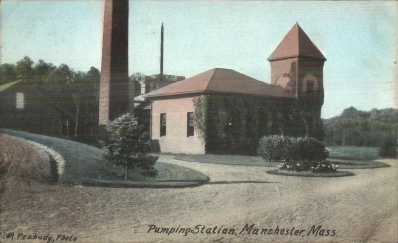 Manchester MA Pumping Station c1910 Postcard