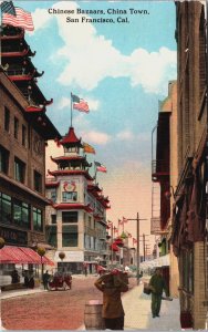 Chinese Bazaars Chinatown San Francisco California Vintage Postcard C106