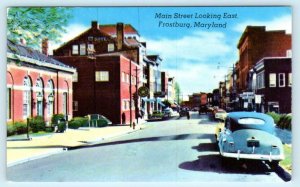 FROSTBURG, Maryland MD ~ Post Office MAIN STREET Scene c1950s  Postcard 