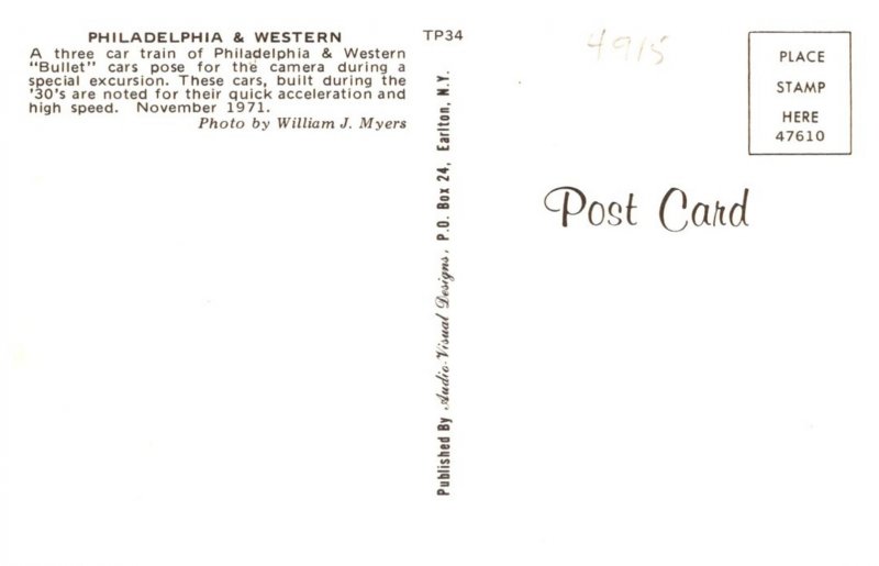 Philadelphia & Western  Bullet Train