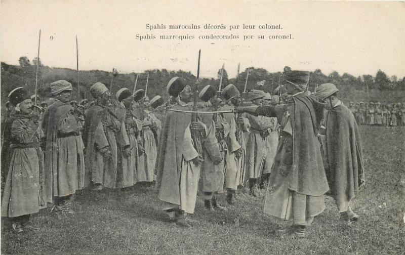 North Africa french light infantry ZOUAVES moroccan spahi decorated by colonel