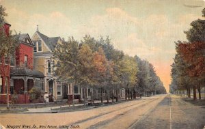 Newport News Virginia West Avenue Looking South Vintage Postcard AA64014