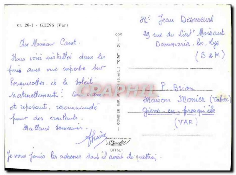 Postcard Modern Giens