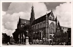 Netherlands Haarlem Grote of St Bavokerk Vintage RPPC C019