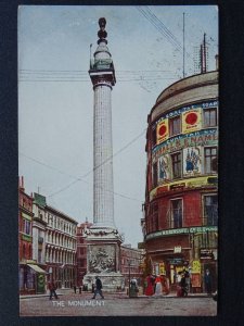 London City THE MONUMENT showing W.R. RENSHAW Co. Ltd Office c1905 Postcard