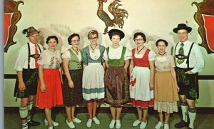 Vintage Postcard Frankenmuth Bavarian Inn Employee Costumes Frankenmuth Michigan