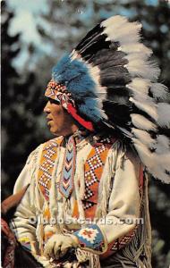 North American Indian in tradition head dress 1968