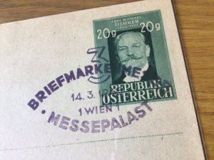 Austria Briefmarken Messe Wien 1948 stamps Post card Ref 56896 