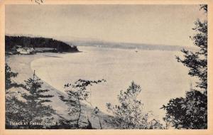 beach at parrsboro nova scotia canada L4555 antique postcard 