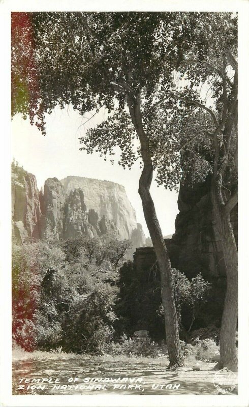 Frashers RPPC Postcard; Zion National Park UT Temple of Sinawava Unposted