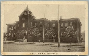 RIVERSIDE NJ PUBLIC SCHOOL ANTIQUE POSTCARD