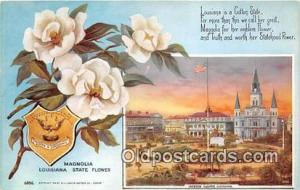 Magnolia, Louisiana State Flower Jackson Square, Louisiana, USA Postcard Post...