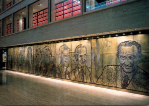 Texas Austin Lyndon B Johnson Library and Museum Interior View Photoengraved ...