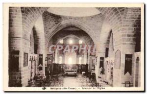 Old Postcard Soligac Interior of & # 39Eglise