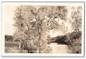 Lisbon North Dakota ND Postcard RPPC Photo View Of Sheyenne River 1956 Vintage