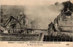 CPA ÉPERNAY - 25 Juillet 1912 - Incendie des Etabl. Mercier - (742451)