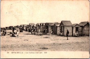 France Riva-Bella Les Cabines Vintage Postcard C015